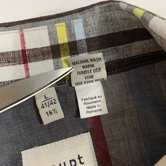 Hauptmann Germany 100% Linen Shirt, NWOT, machine washable, regular fit, Large - Picture 7 of 8